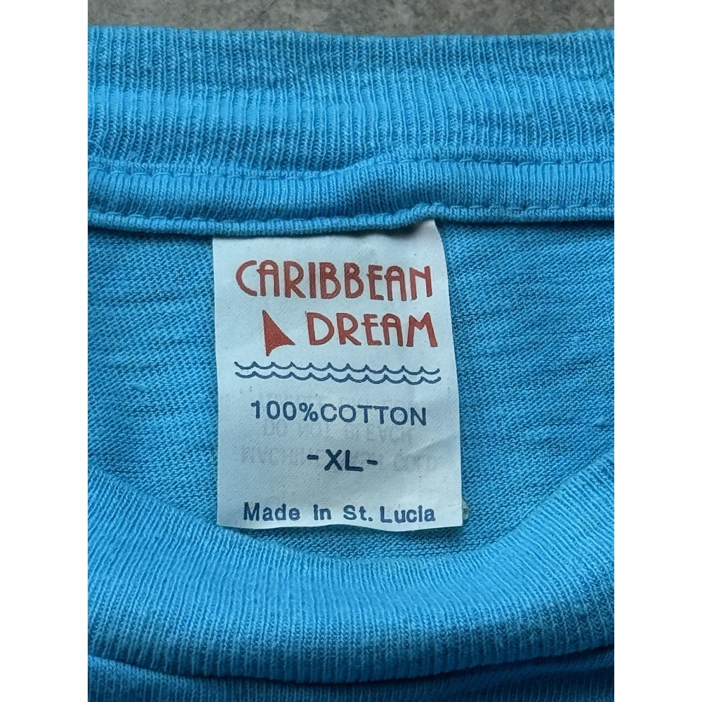 Vintage Arizona Blue T Shirt 90s XL Cactus Puff Print Crewneck Single Stitch - Picture 6 of 8